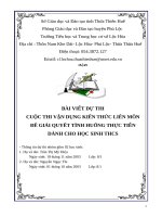 bài dự thi đuối nước của học sinh đạt giải nhất cấp tỉnh Thừa Thiên Huế