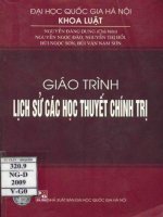 Giáo trình lịch sử các học thuyết chính trị , NXB đại học quốc gia (phần 1) 