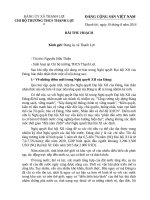 BÀI THU HOẠCH nghị quyết Trung ương 4 hay