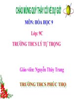 Giáo án điện tử Hóa 9 bài 47 Chất béo