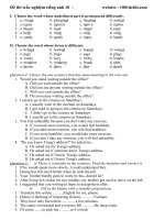 đề thi thử đại học nâng cao môn tiếng anh .mới nhất