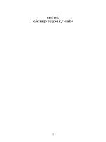 Kế hoạch thực hiện chủ đề Các hiện tượng tự nhiên