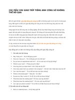 CÁC MẪU CÂU GIAO TIẾP TIẾNG ANH CÔNG SỞ KHÔNG THỂ BỎ QUA