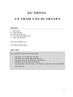 dự phòng và tham vấn di truyền 