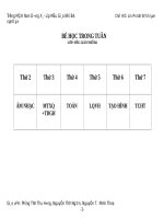 Kế hoạch thực hiện chủ đề Bản thân trọn bộ cực hay