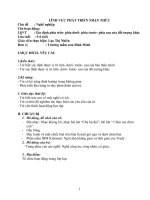 Giáo án LĨNH VỰC PHÁT TRIỂN NHẬN THỨC trường Mầm non mẫu giáo