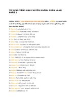 TỪ VỰNG TIẾNG ANH CHUYÊN NGÀNH NGÂN HÀNG PHẦN 2