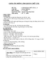 GIÁO ÁN MÔN LÀM QUEN CHỮ CÁI Mẫu giáo