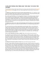 4 CÂU HỎI PHỎNG VẤN TIẾNG ANH “HÓC BÚA” VÀ CÁCH TRẢ LỜI MẪU