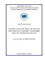 Vai trò của nhà nước trong việc thúc đẩy hoạt động đầu tư mạo hiểm – kinh nghiệm quốc tế và bài học cho việt nam 