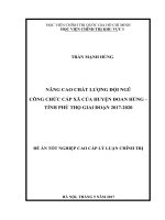 NÂNG CAO CHẤT LƯỢNG ĐỘI NGŨ  CÔNG CHỨC CẤP XÃ CỦA HUYỆN ĐOAN HÙNG   TỈNH PHÚ THỌ GIAI ĐOẠN 20172020