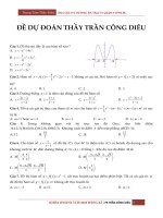 [ ĐỀ DỰ ĐOÁN ] THẦY TRẦN CÔNG DIÊU