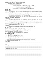 Đề KS HK I KHTN 7 2016- 2017- chuẩn