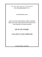 “Nâng cao chất lượng phòng, chống tội phạm trộm cắp tài sản trên địa bàn huyện Bình Xuyên, tỉnh Vĩnh Phúc giai đoạn 2016  2020”