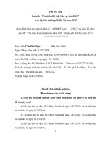 BÀI DỰ THI “Tìm hiểu Bộ luật Dân sự năm 2015”  trên địa bàn thành phố Hà Nội năm 2017