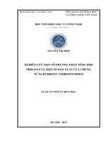 NGHIÊN CỨU MỘT SỐ PHƯƠNG PHÁP TỔNG HƠP ̣ PREGNAN VÀ MỘT SỐ DẪN XUẤT CỦA CHÚNG TỪ 9α-HYDROXY ANDROSTENDION