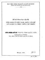 TÔN GIÁO ở VIỆT NAM mấy vấn đề về lý LUẬN và THỰC TIỄN cấp THIẾT 