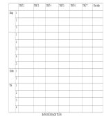 bản kế hoạch tuần đơn giản