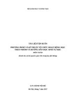 Tài liệu tập huấn phương pháp và kĩ thuật tổ chức hoạt động học theo nhóm và hướng dẫn học sinh tự học môn toán 