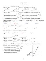 bai tap trac nghiem ham so bac hai va ung dung