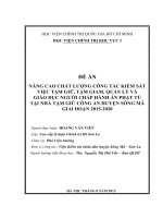 Nâng cao chất lượng công tác kiểm sát việc tạm giữ, tạm giam, quản lý và giáo dục người chấp hành án phạt tù tại nhà tạm giữ công an huyện sông mã giai đoạn 2015   2020