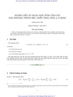 hướng dẫn sử dụng máy tính cầm tay giải phương trình bậc nhất theo SIN và COS