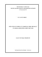 Phân tích tác động của nghèo đa chiều đến di cư của hộ gia đình nông thôn việt nam 