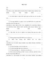 Lý luận và phương pháp tổ chức hoạt động cho trẻ mầm non 