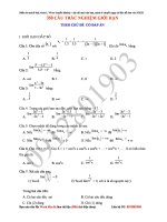 350 câu trắc nghiệm giới hạn giải chi tiết