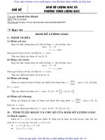 Chuyên đề hàm số lượng giác và phương trình lượng giác