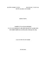 Nghiên cứu đa dạng dinh học và các giá trị dịch vụ hệ sinh thái rừng tại khu bảo tồn thiên nhiên bắc hướng hóa, tỉnh quảng trị 