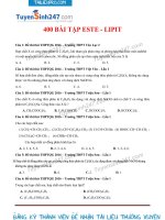 400 câu lý thuyết + bài tập về este 2017