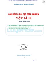 TRẮC NGHIỆM vật lí  11