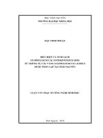 Biểu hiện và tinh sạch Staphylococcal enterotoxin B (SEB) từ chủng tụ cầu vàng Staphylococcus aureus được phân lập tại Thái Nguyên (LV thạc sĩ)