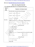 Bộ công thức giải nhanh toán