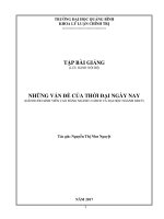 Tập bài giảng những vấn đề của thời đại ngày nay 