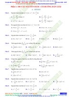 450 câu NGUYÊN hàm TÍCH PHÂN và ỨNG dụng