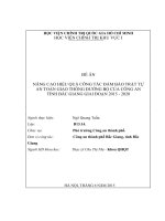 Nâng cao hiệu quả công tác đảm bảo trật tự an toàn giao thông đường bộ của Công an tỉnh Bắc Giang giai đoạn 20152020