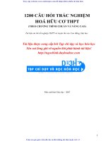 1200 CÂU HỎI TRẮC NGHIỆM HÓA HỮU CƠ THPT THEO CHƯƠNG TRÌNH CHUẨN VÀ NÂNG CAO