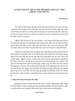 LUYỆN tập kỹ THUẬT để mở RỘNG âm vực CHO GIỌNG NAM TRUNG 