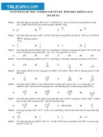 400 câu HÌNH học KHÔNG GIAN có đáp án