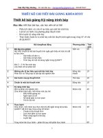 THIẾT KẾ CHI TIẾT BÀI GIẢNG KHÓA BTOT