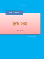 2000 Từ vựng thi TOPIK thường gặp