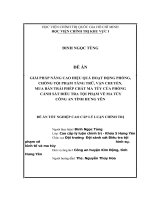 Giải pháp nâng cao hiệu quả hoạt động phòng, chống tội phạm tàng trữ, vận chuyển, mua bán trái phép chất ma túy của Phòng Cảnh sát điều tra tội phạm về ma túy Công an tỉnh Hưng Yên