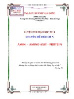 Chuyên đề hóa học : Amin  Amino axit  Protein