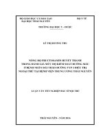 Nồng độ fructosamin huyết thanh trong đánh giá mức độ kiểm soát đường máu ở bệnh nhân đái tháo đường typ 2 điều trị ngoại trú tại Bệnh viện Trung ương Thái Nguyên (LV thạc sĩ)