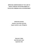 Tactical Plan: Nâng cao sự hiểu biết Pháp luật của người dân thông qua việc thành lập tổ trợ giúp pháp lý xã Thới An Hội