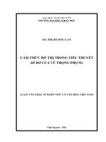Cảm thức đô thị trong tiểu thuyết Số đỏ của Vũ Trọng Phụng (LV thạc sĩ)