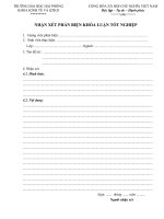 Nhan xet phan bien khoa luan tot nghiep 