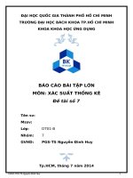 báo cáo bài tập lớn môn xác suất thống kê